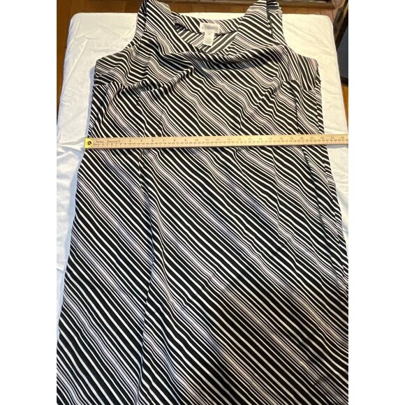 Vintage Studio 1 Sheath Dress Womens Size 22W Black White Striped Sleeveless - Picture 5 of 6